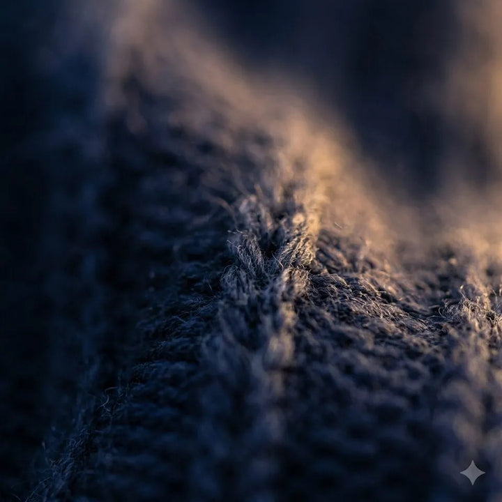 Extreme close-up of fabric fibres and weave texture
